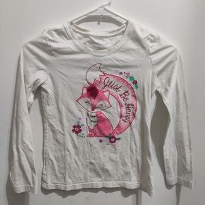 Girls long sleeve fox shirt from faded glory